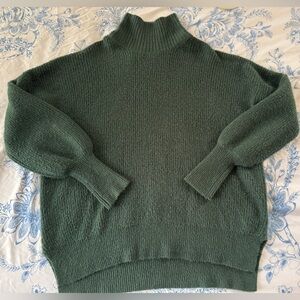 French Connection wool blend Green Turtleneck Sweater, size L